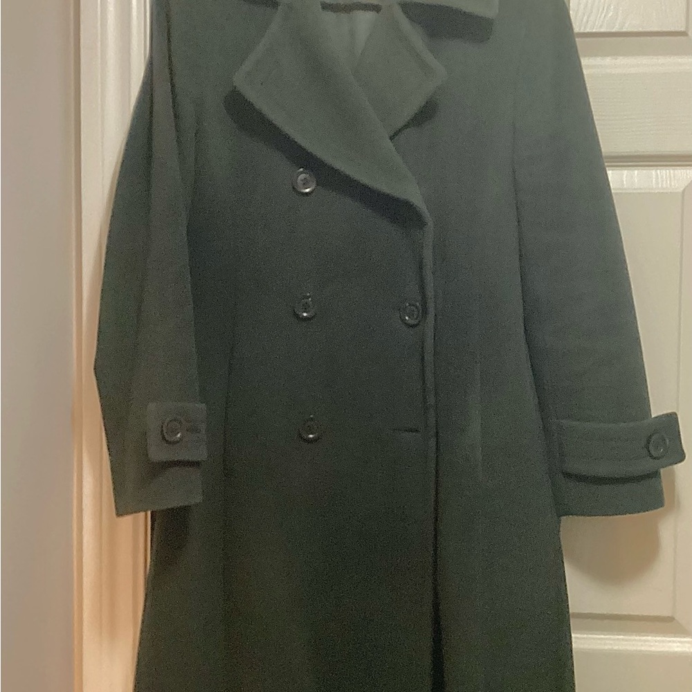 Wool Military Style Double-Breasted Women's Pea Coat Size 10